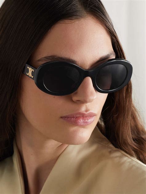 black celine triomphe sunglasses|TRIOMPHE XL 01 SUNGLASSES IN ACETATE .